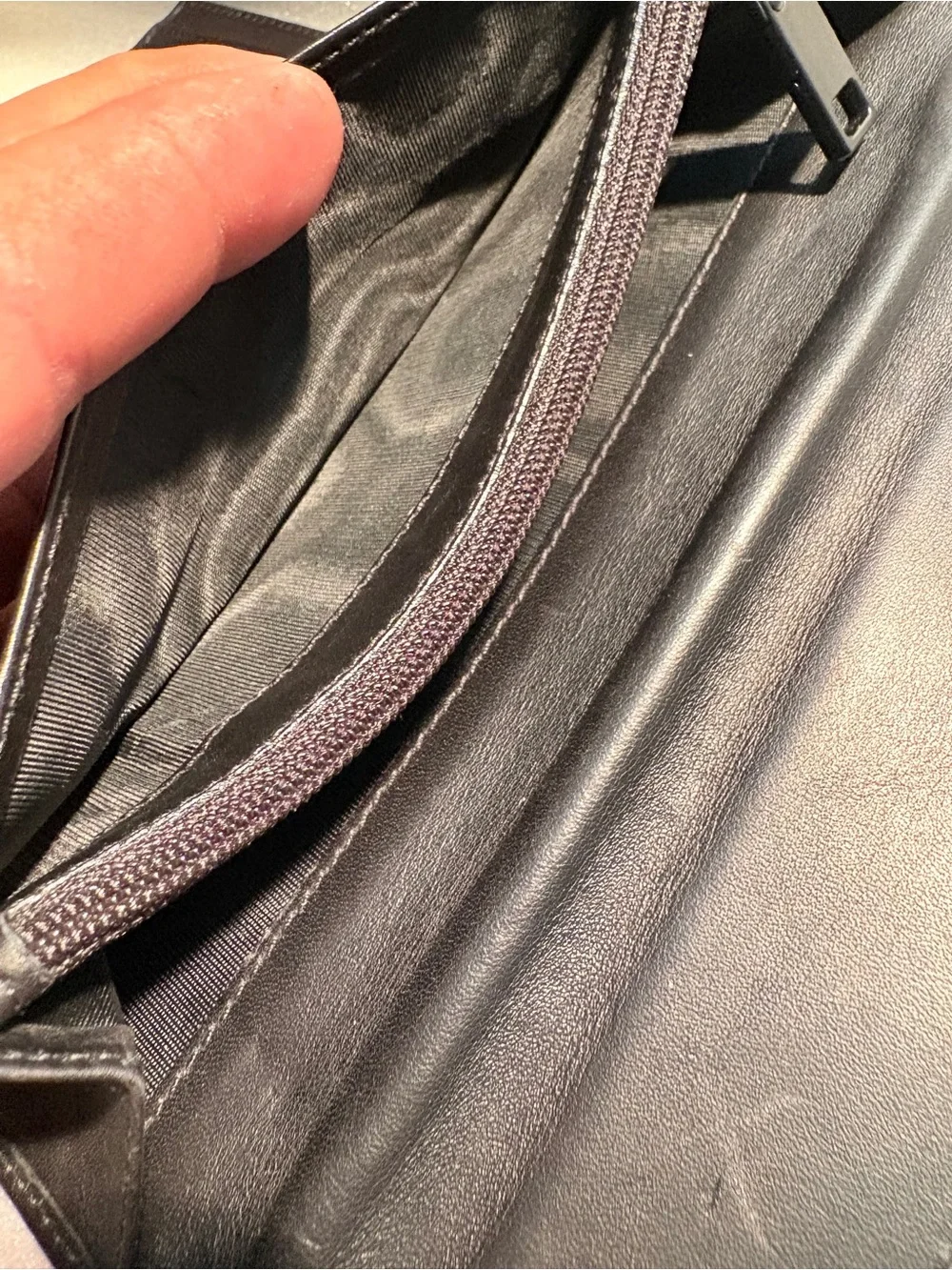 Authentic Ferragamo Vara Black Canvas Leather Long Wallet COA
